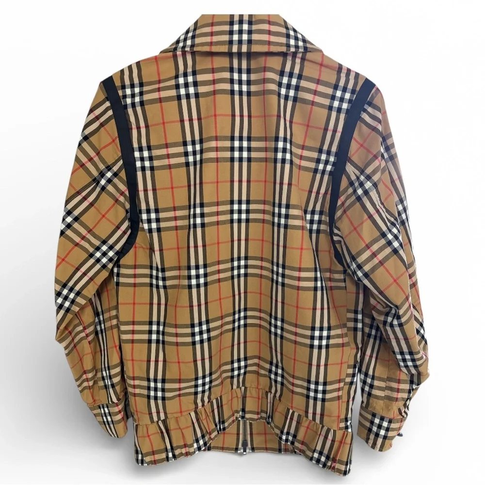 Burberry Tan Plaid Bomber Jacket - Picture 5 of 5